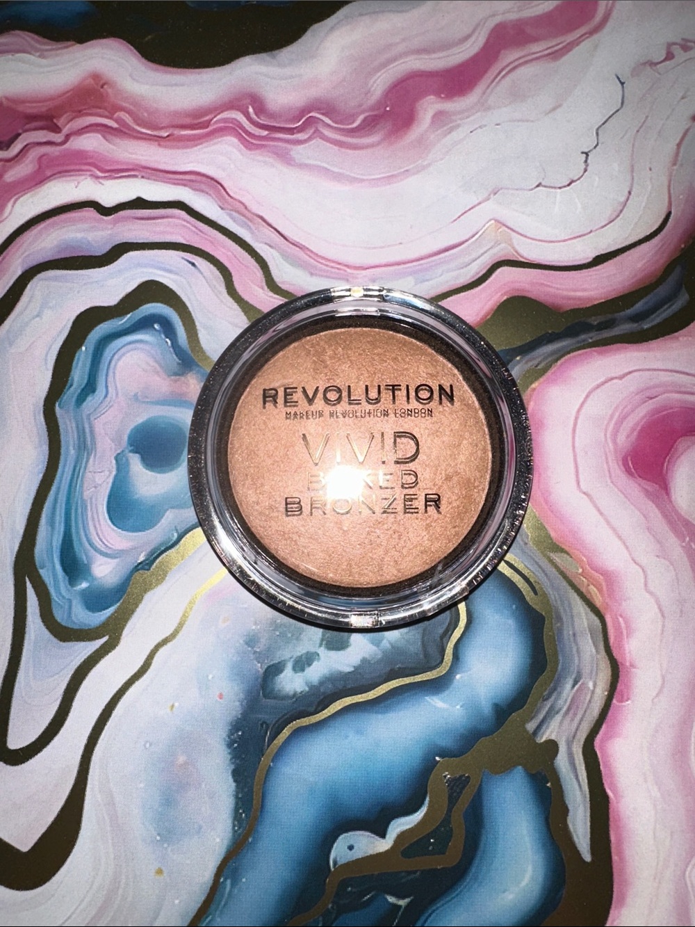Revolution Vivid Baked Bronzer - Warm Bronze Shade Name   Golden Bronze